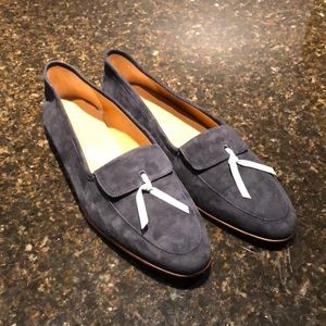 J. Crew Manhattan navy suede loafers
